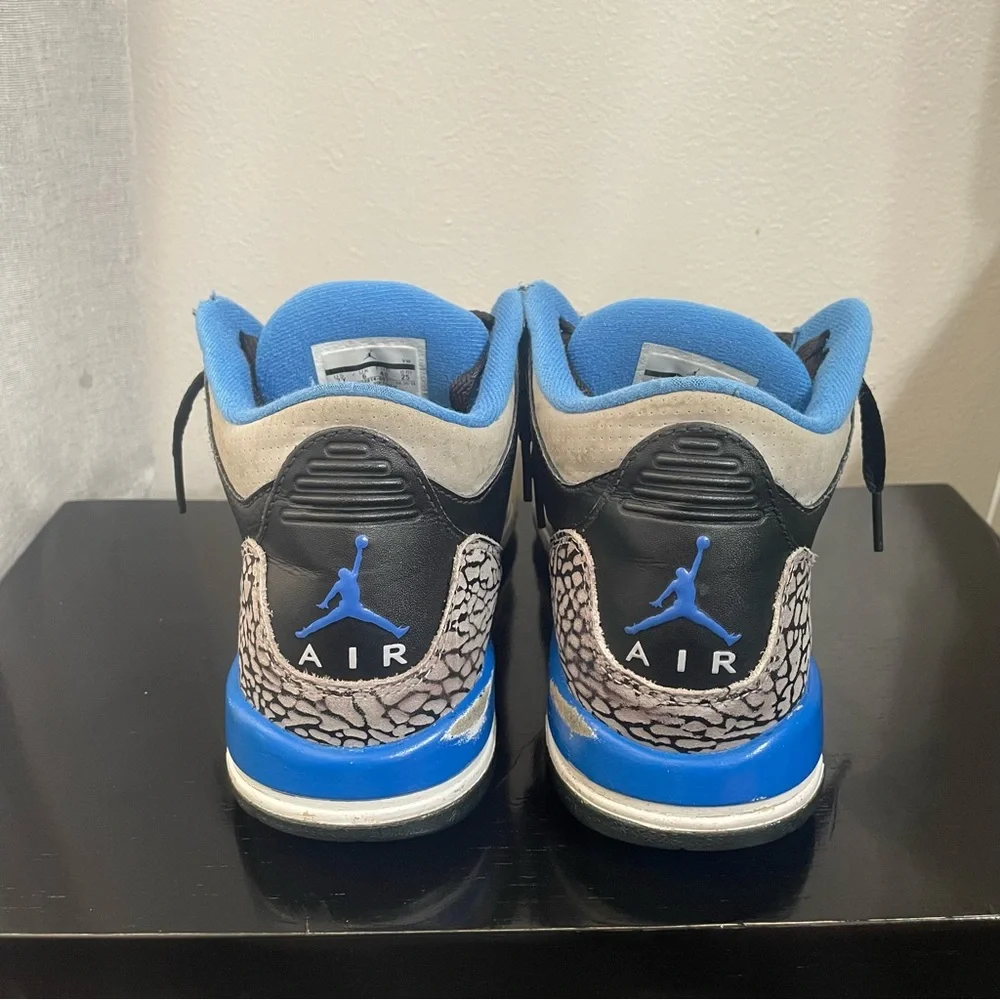 Size 7 - Air Jordan 3 Retro Sport Blue Youth - Picture 5 of 8